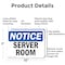 Signmission Server Room, 10 in W x Rectangle, Aluminum OS-2PACK-NS-A-710-L-18279 - alternate 5